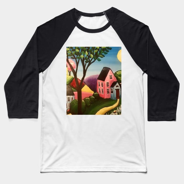 The way to the house Baseball T-Shirt by Wupperart